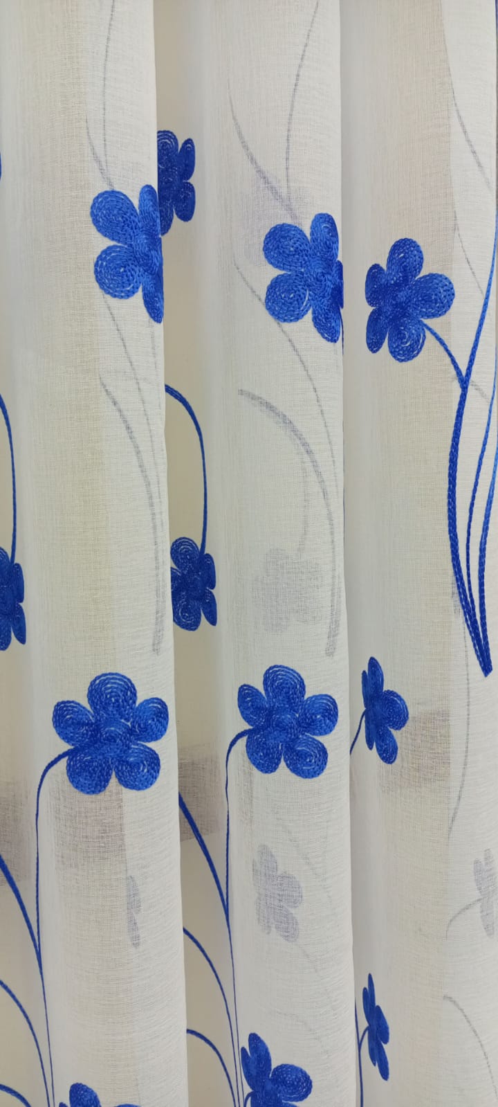 Blue Curtains 3PCS Set with Sheers – 1.5m x 2 Panels – Blackout Style for Living Room & Bedroom