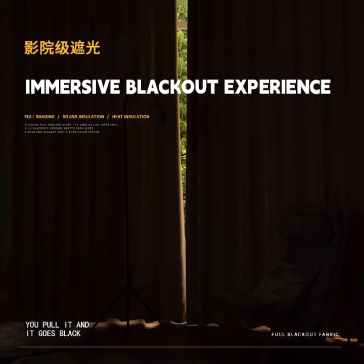 BROWN BLACKOUT CURTAINS WITH SHEERS – 3PCS Set  Curtains [1.5M +1.5M] + SHEER for Living Room & Bedroom – Ready-Made Window & Door Drapes. PLEASE select your preferred size from the options provided