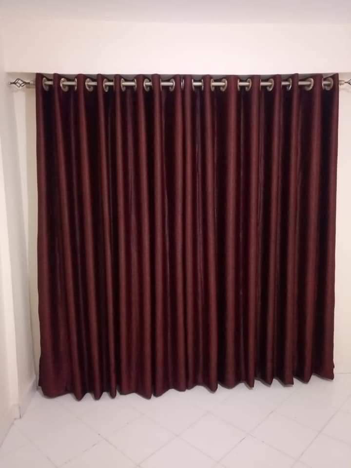 BLACK CURTAINS WITH SHEERS - 2Pcs Curtains (4 feet each) + 1pc premium heavy Sheer - Elegant Living and Bed Room Set – Ready made-to-Hang - WITH and WITHOUT SHEER option available to select