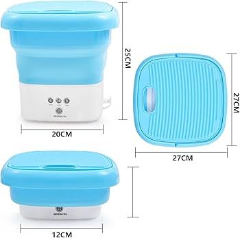 10litre Collapsible mini washing machine with dryer BLUE