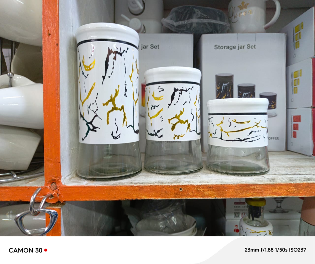3pcs KITCHEN glass storage jars