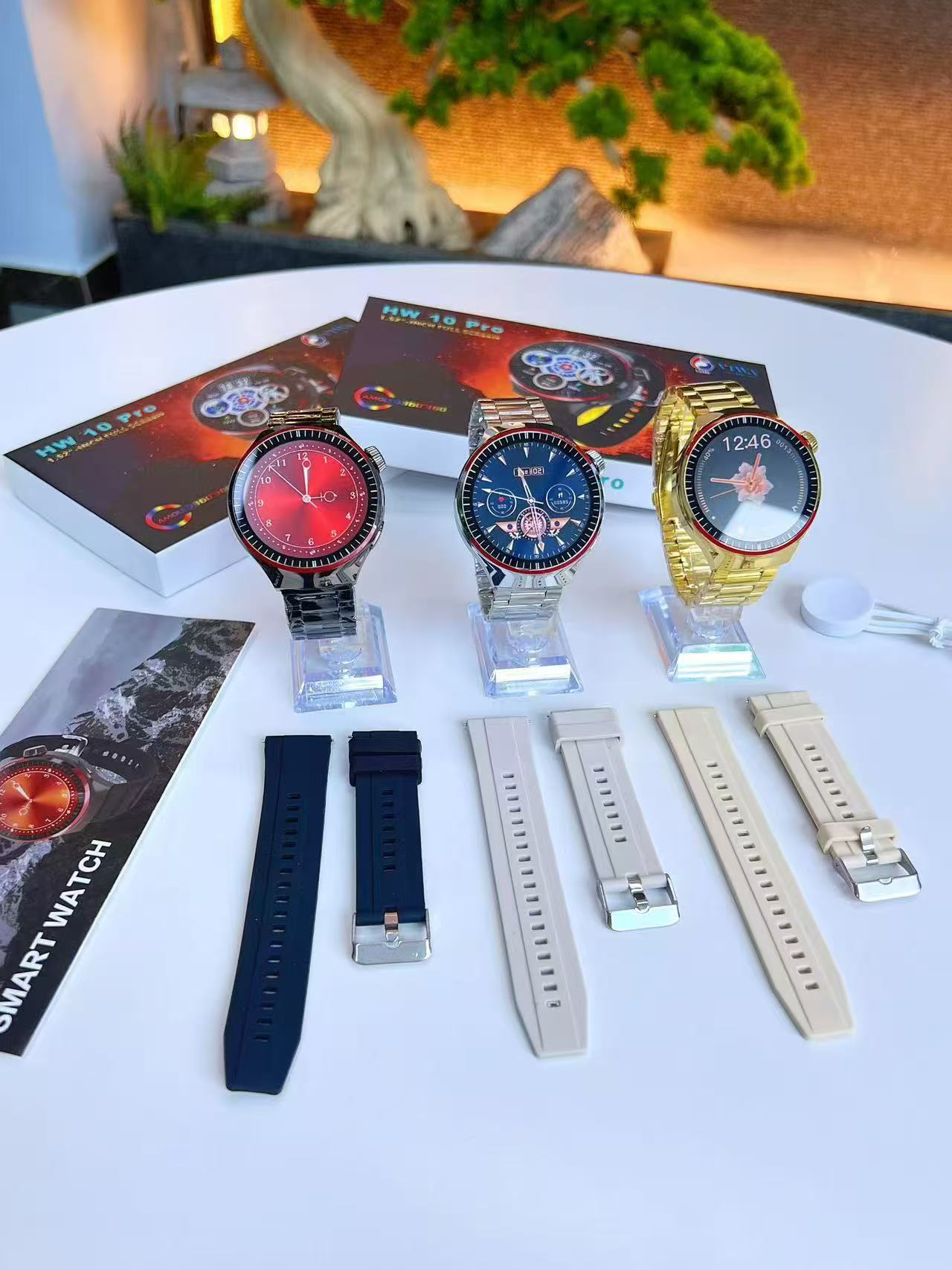 Stainless Steel Smart Watch Full Touch Fashion Sport SmartWatches Men/Women Smart Watch Heart Rate Fitness Tracker Bluetooth Call Wristwatch For All Phones