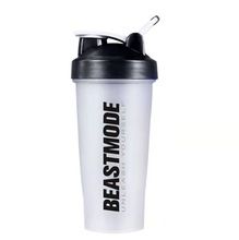 600ml Sports Shaker Bottle for GYM with Straw Protein Shake & Water Cup Portable Fitness Bottle Leakproof Plastic Cup