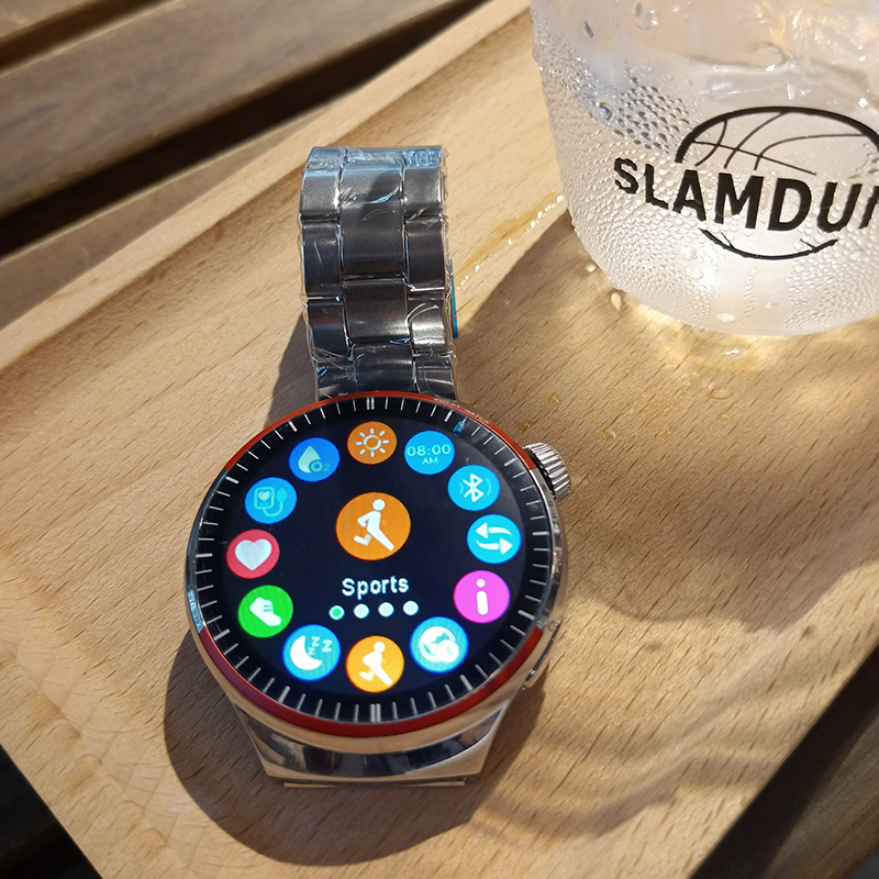 Stainless Steel Smart Watch Full Touch Fashion Sport SmartWatches Men/Women Smart Watch Heart Rate Fitness Tracker Bluetooth Call Wristwatch For All Phones