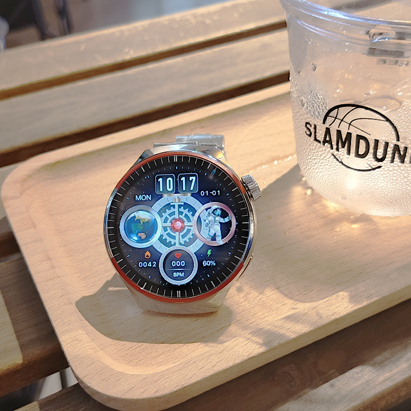 Stainless Steel Smart Watch Full Touch Fashion Sport SmartWatches Men/Women Smart Watch Heart Rate Fitness Tracker Bluetooth Call Wristwatch For All Phones