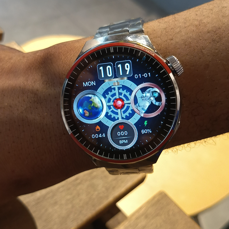 Stainless Steel Smart Watch Full Touch Fashion Sport SmartWatches Men/Women Smart Watch Heart Rate Fitness Tracker Bluetooth Call Wristwatch For All Phones