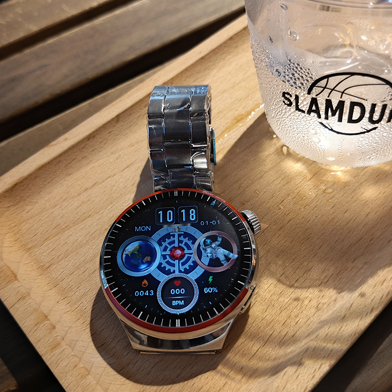 Stainless Steel Smart Watch Full Touch Fashion Sport SmartWatches Men/Women Smart Watch Heart Rate Fitness Tracker Bluetooth Call Wristwatch For All Phones