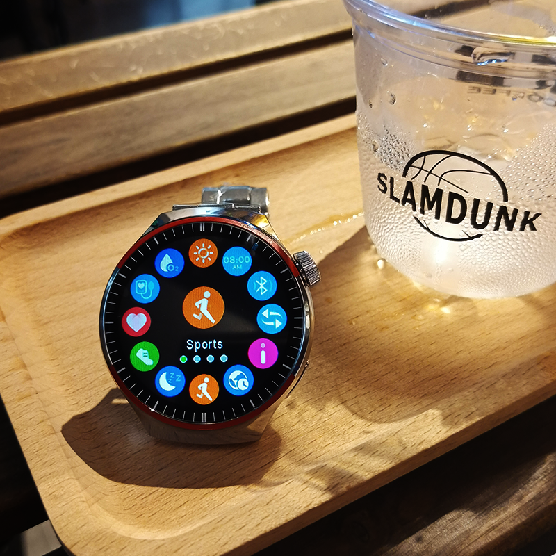 Stainless Steel Smart Watch Full Touch Fashion Sport SmartWatches Men/Women Smart Watch Heart Rate Fitness Tracker Bluetooth Call Wristwatch For All Phones