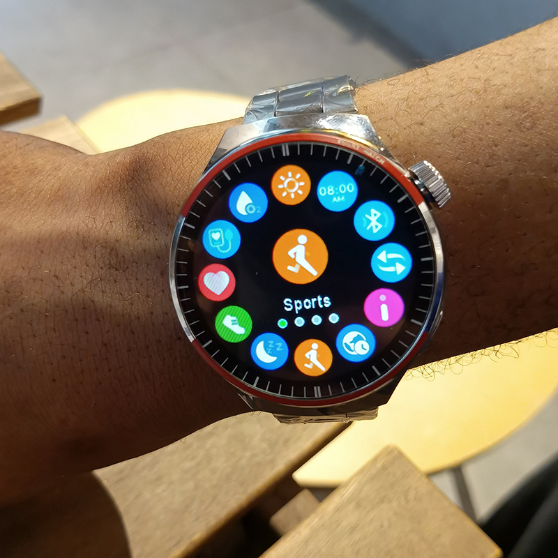 Stainless Steel Smart Watch Full Touch Fashion Sport SmartWatches Men/Women Smart Watch Heart Rate Fitness Tracker Bluetooth Call Wristwatch For All Phones