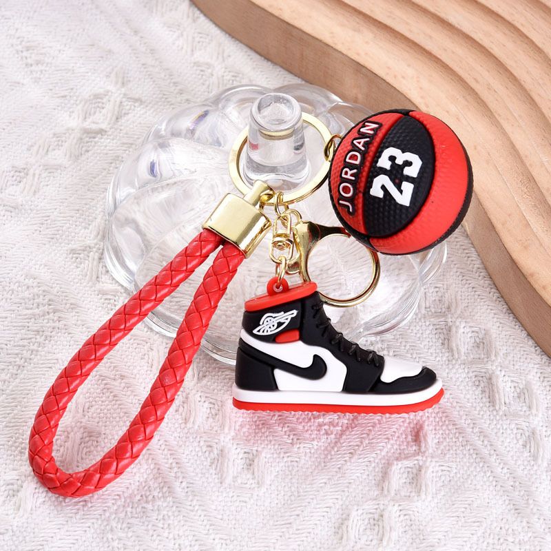 Basketball shoes keychain pendant couple school bag car key chain bag pendant gift