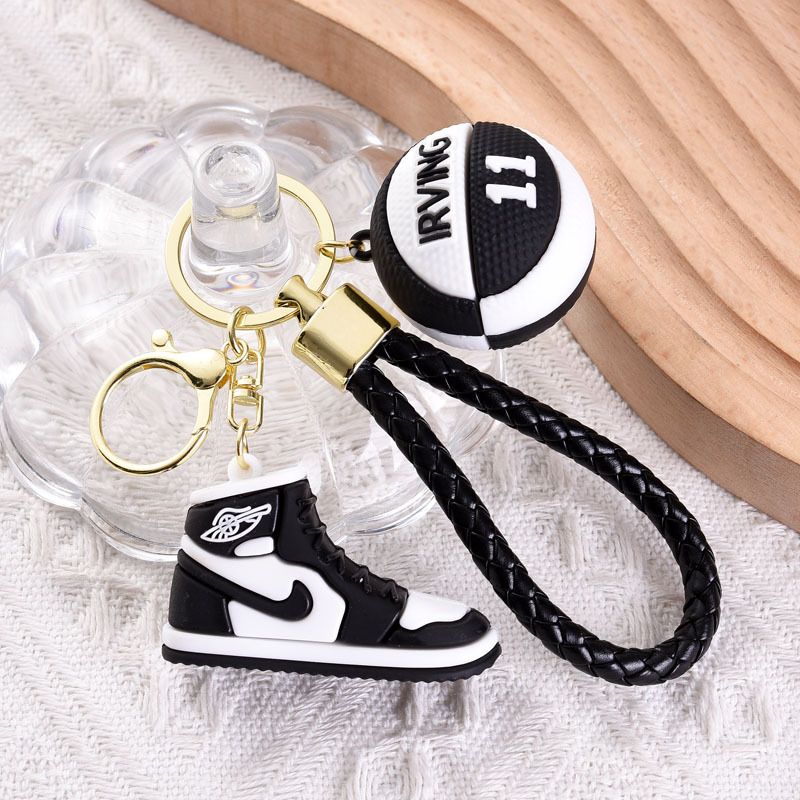 Basketball shoes keychain pendant couple school bag car key chain bag pendant gift
