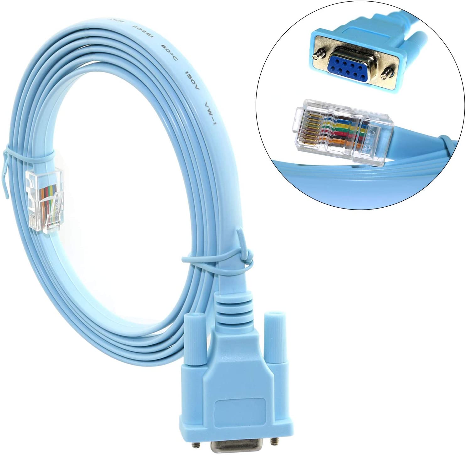 DB9 to RJ45 Console Cable  Compatible with CAB-CONSOLE-RJ45