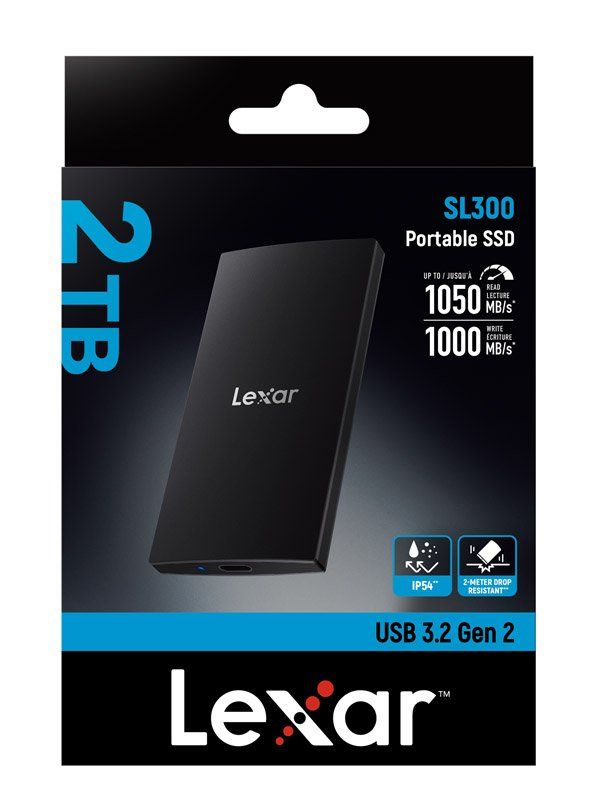 Lexar 2TB SL300 USB 3.2 Gen 2 Portable SSD