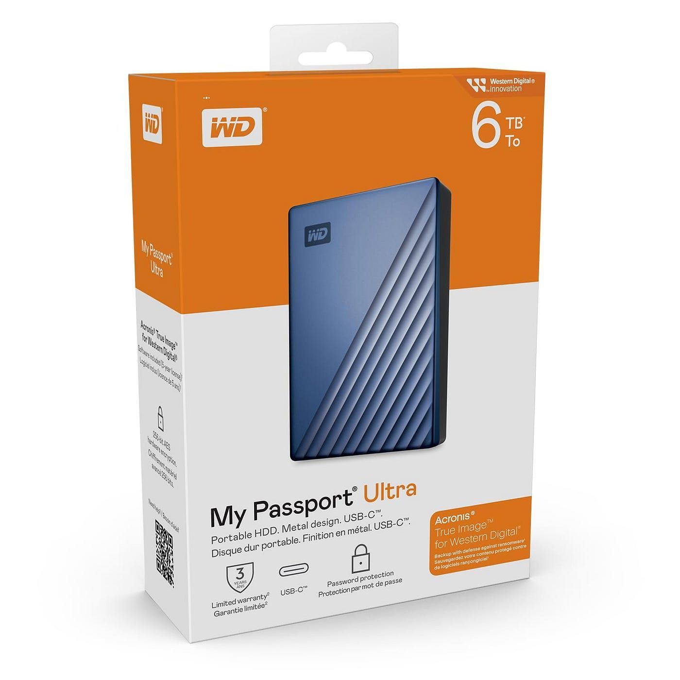 WD 6TB My Passport, Portable External Hard