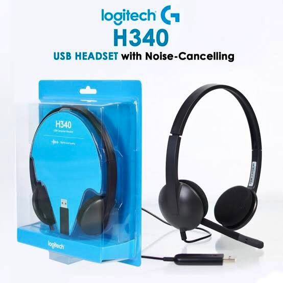 Logitech H340 Wired USB Stereo Headset with Noise-Cancelling Mic