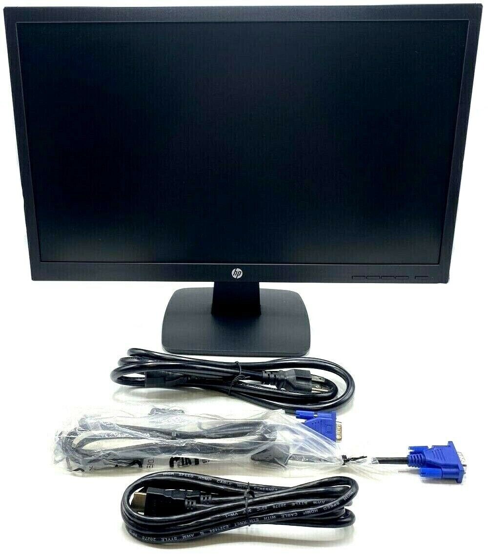HP P22V G4 MONITOR 21.5" ...FREE VGA & POWER  CABLE