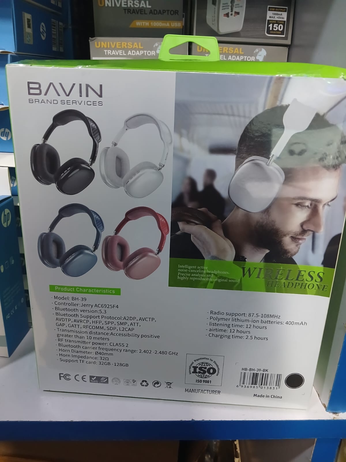BAVIN HB-BH39 Hi-Fi Wireless Bluetooth Earphones w/ Noise Cancelling for Smartphones