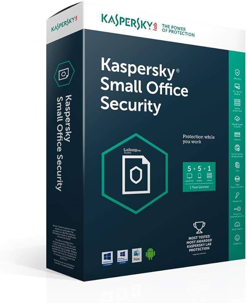 Kaspersky Small Office Security, 5 Devices, 1 Server, 1 Year.