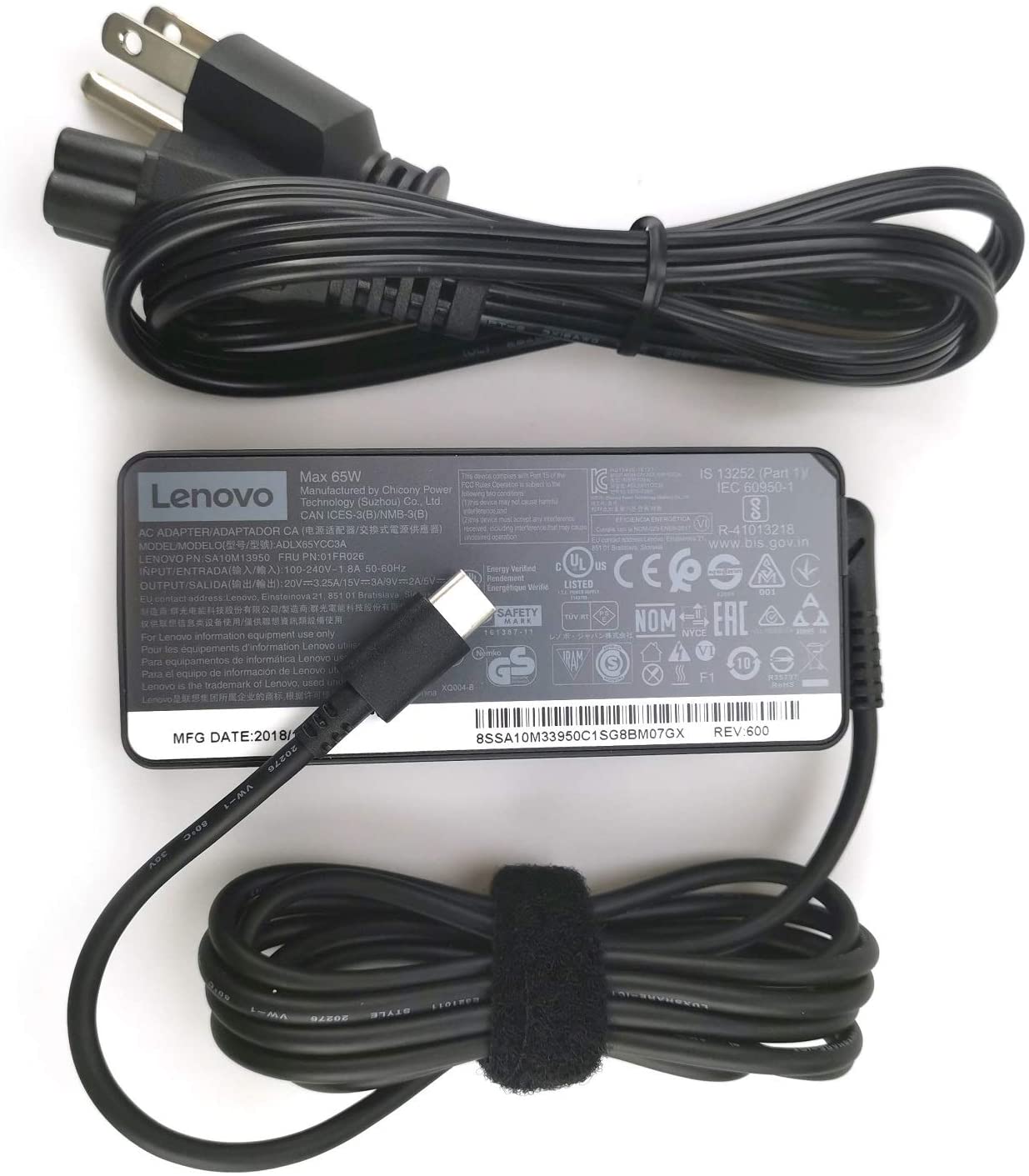 Lenovo 65W AC Power Adapter USB - Lenovo Type C