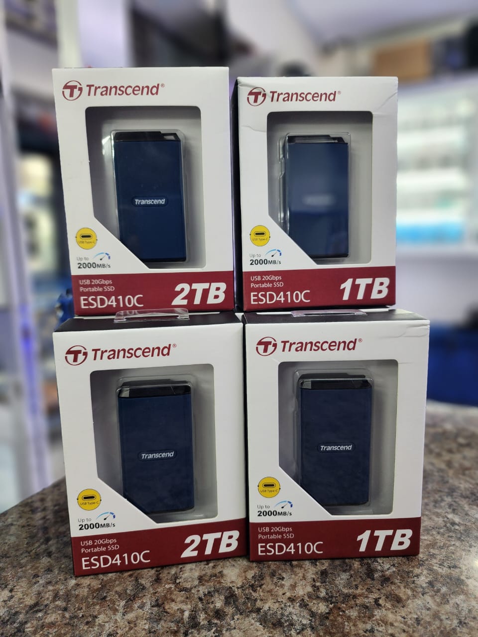 Transcend 2Tb, External Ssd, Esd410C, Usb 3.1 Gen2,Type-C,