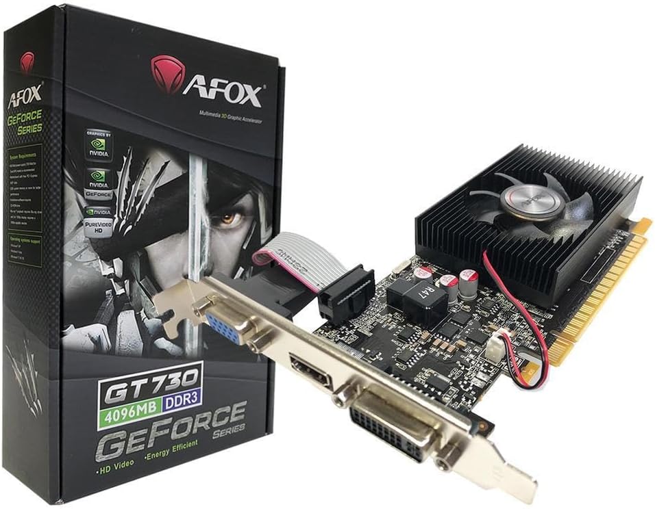 Afox Nvidia Geforce GT730 4GB DDR3 Graphics Card- (PCI-E 2.0, DDR3, VGA/DVI/HDMI) Graphic Cards