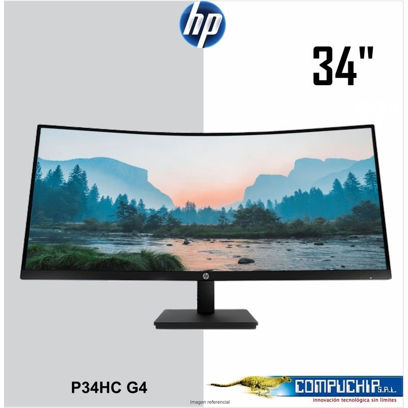 "HP P34hc G4 WQHD USB-C Curved Monitor,