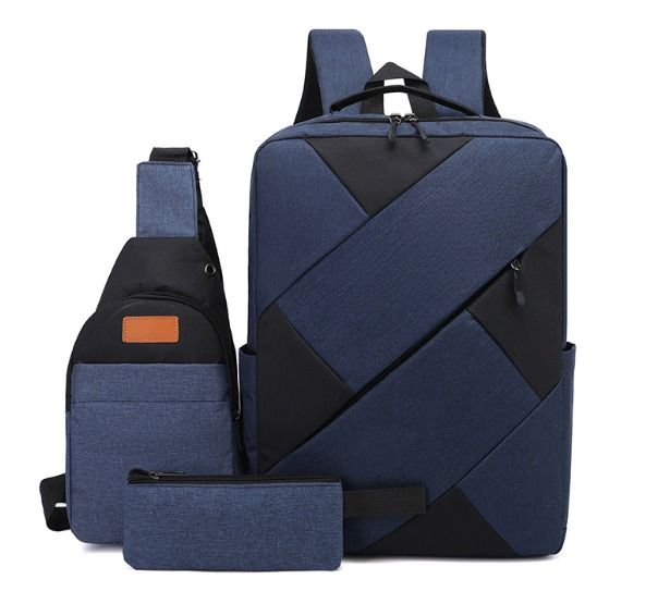 3 in 1 men's laptop Bags backpack school bags Black FREE SIZE