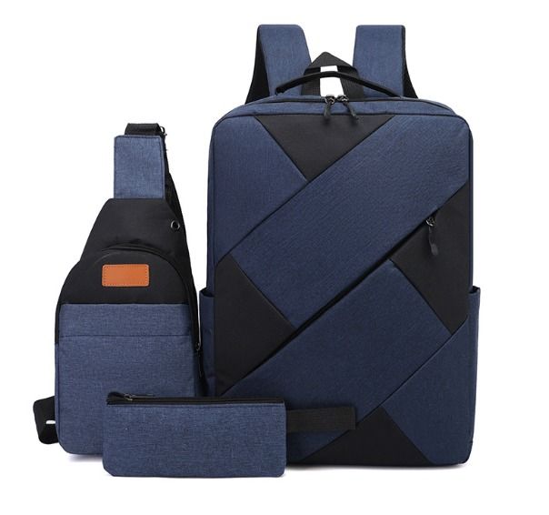 Men Laptop Backpack Bag Set Rucksack Travel Bag With USB Jack Large Capacity School Bag