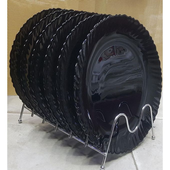 7 PCS Elegant Ceramic Dinner Plates Set with thermo flask – Classic Design, Durable Quality, and Perfect for Every Meal & Table Setting,WITHOUT CUPS