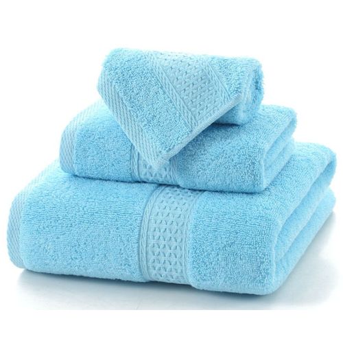3 Piece Cotton Towels Set, Hotel & Spa Towels, Absorbent and Soft Decorative Bathroom Sets, Includes 1 Bath Towel, 1 Hand Towel, 1 Washcloth White