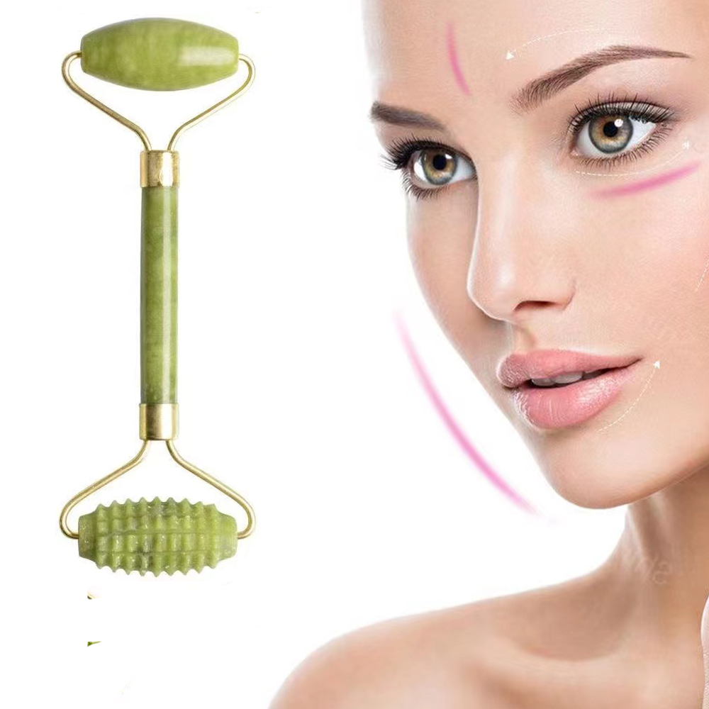 Guasha Natural Stone Massage Face Jade Roller Gua Sha Massage Tool Set for SPA Body visage rouleau de massage rouleau visage