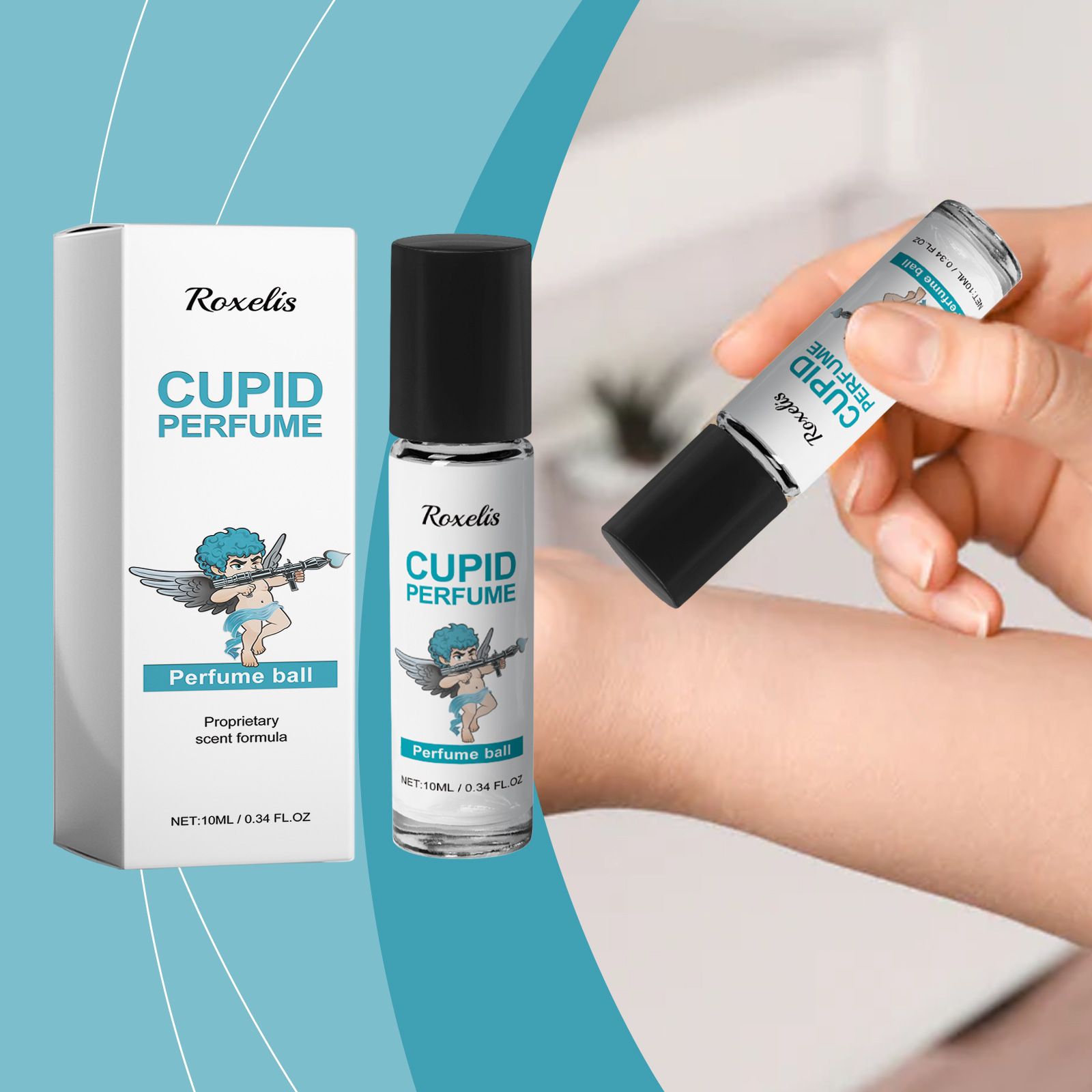 The Cupid series roll-on perfume has a fresh and elegant cologne scent with a long-lasting charm. It is a charming perfume for dates
