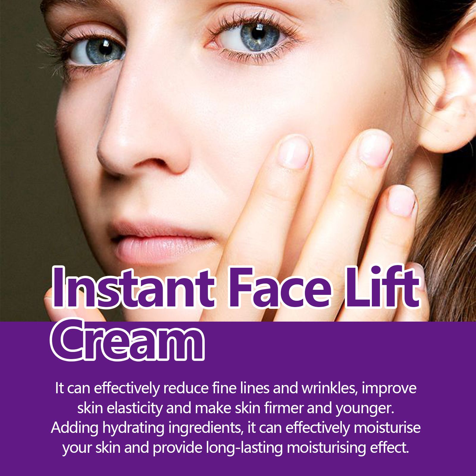 Hoygi Facial Lifting and Firming Cream reduces fine lines and nasolabial folds on the face and gently hydrates and moisturizes the skin