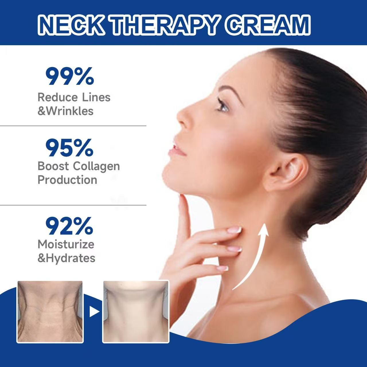 EELHOE Neck Collagen Skincare Cream Moisturizes and Shapes Swan Neck Moisturizing Neck Fine Line Skincare Neck Cream