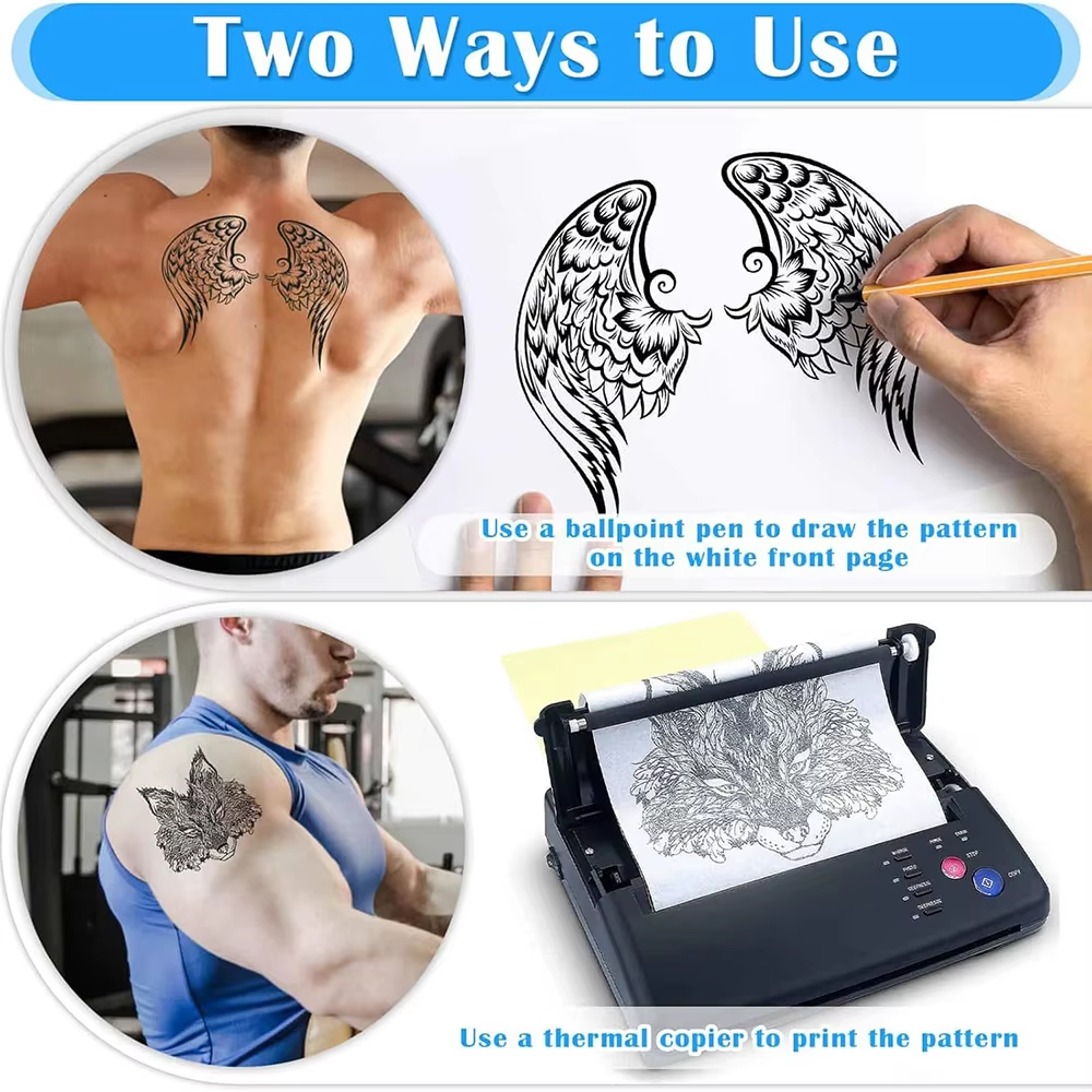 20pcs Tattoo Transfer Paper A4 Size Tattoo Stencil Paper Carbon Thermal Copy Paper for Tattoo Transfer Machine