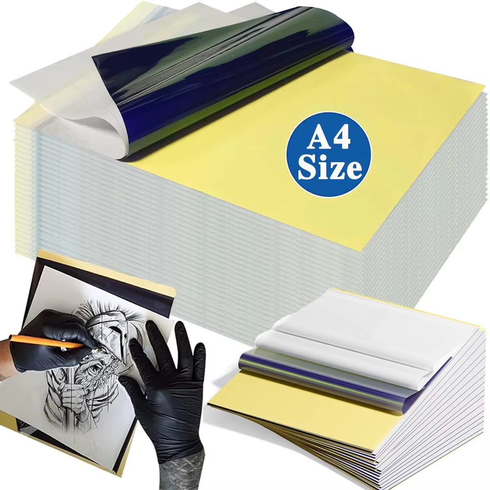 20pcs Tattoo Transfer Paper A4 Size Tattoo Stencil Paper Carbon Thermal Copy Paper for Tattoo Transfer Machine
