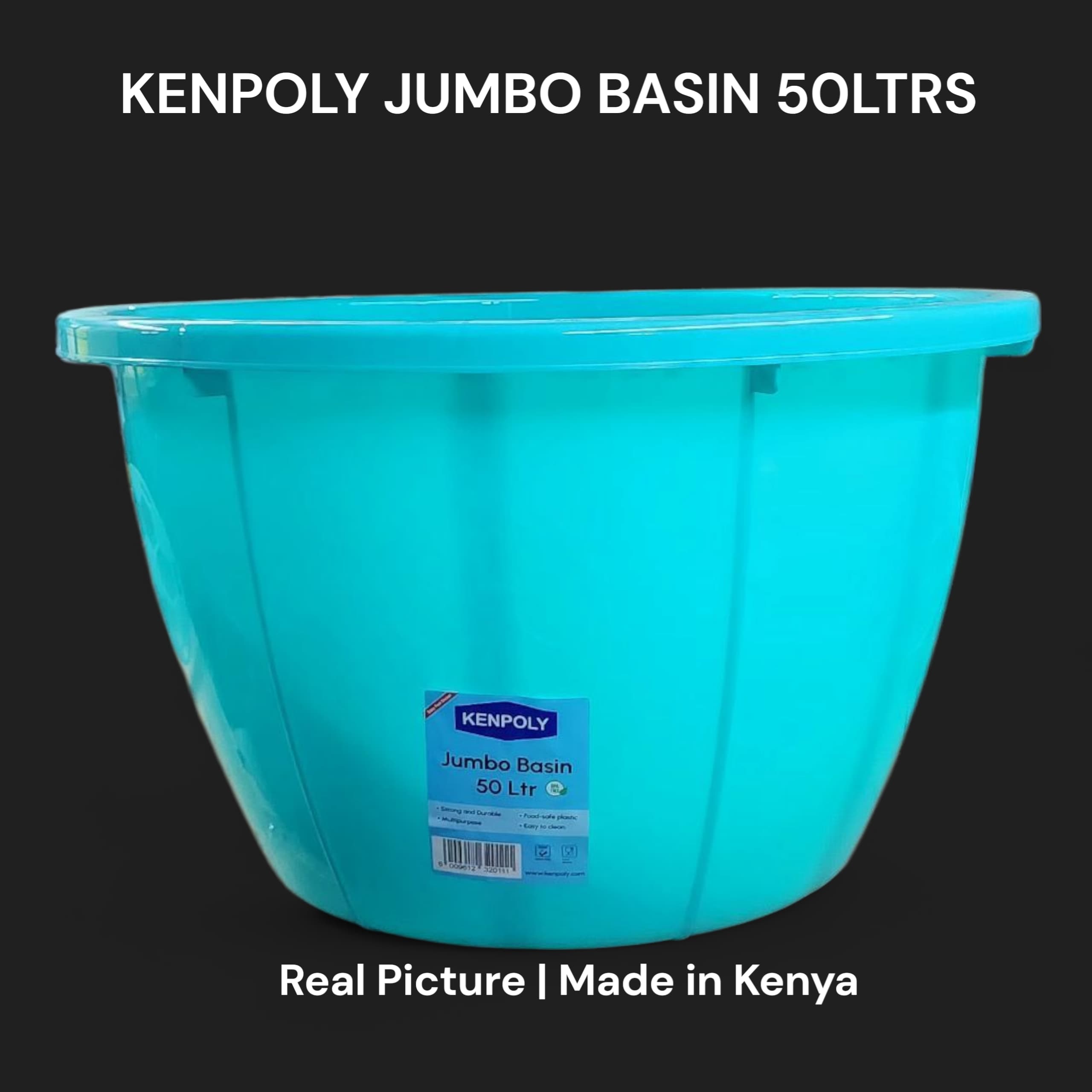 Kenpoly Jumbo High quality heavy plastic football washing clothes Basin