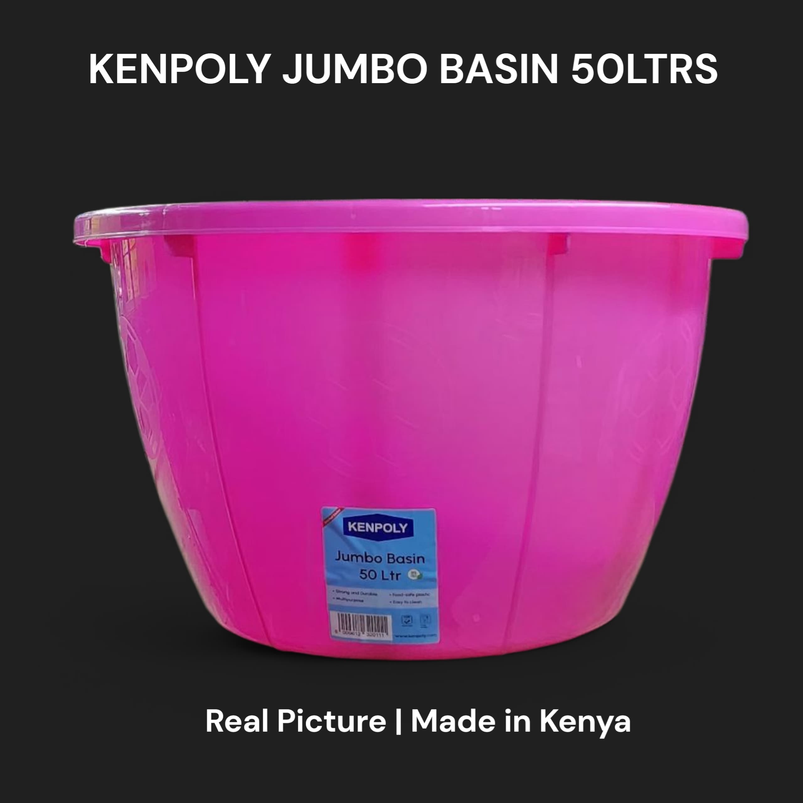 Kenpoly Jumbo High quality heavy plastic football washing clothes Basin