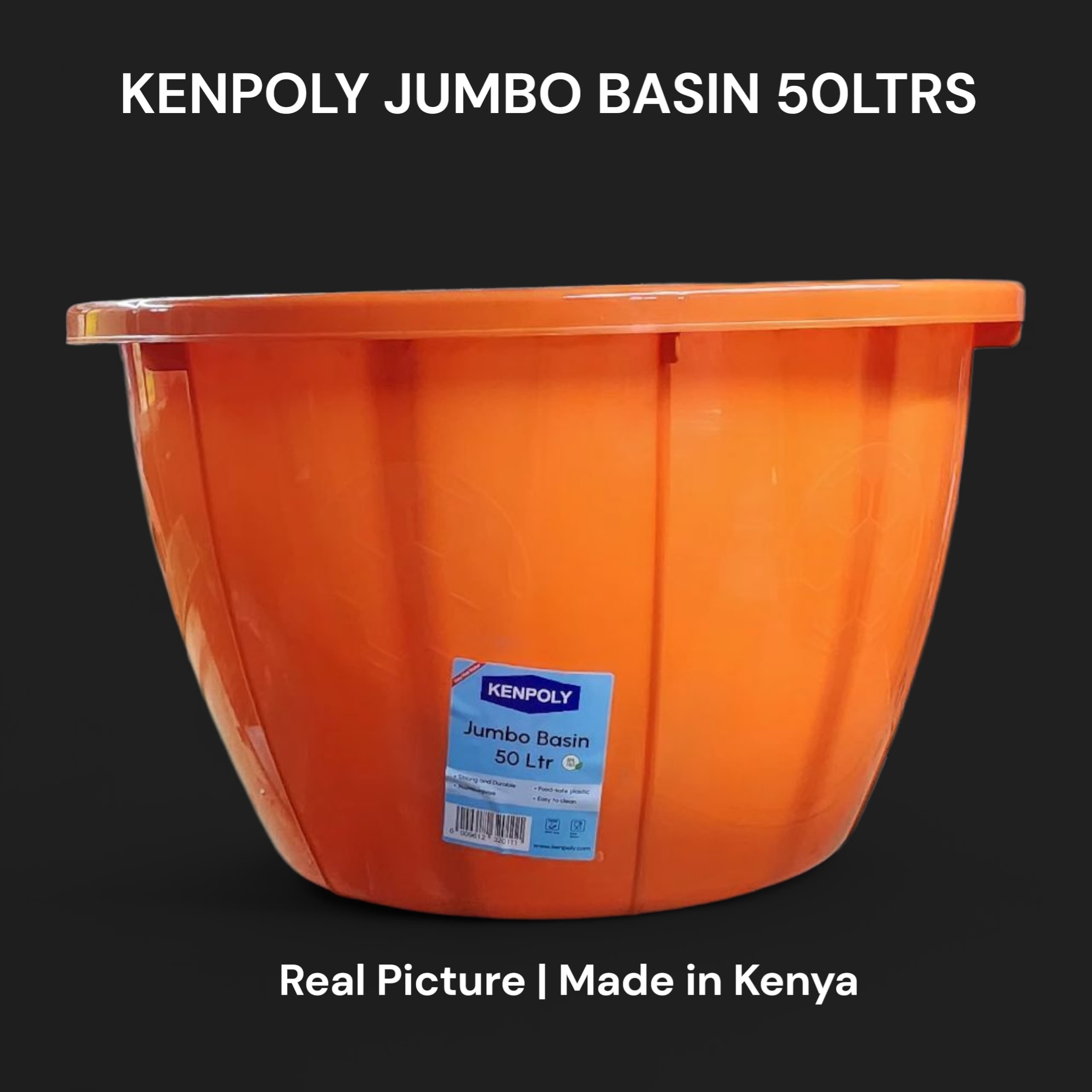 Kenpoly Jumbo High quality heavy plastic football washing clothes Basin