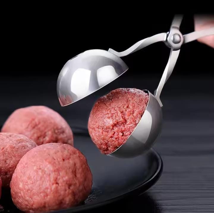 Stainless steel double kitchen meat ball maker  with the size of 18cm length