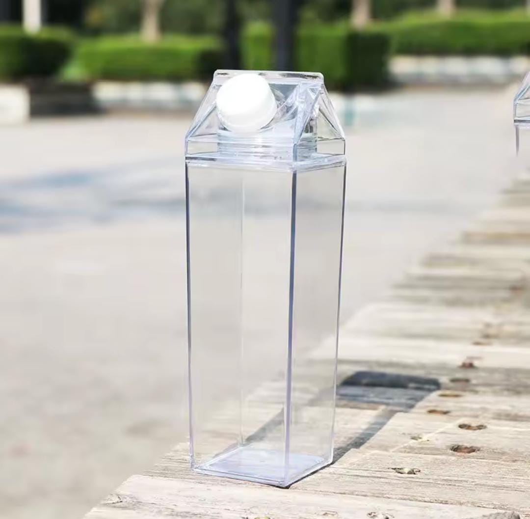 Multipurpose Acrylic kitchen fridge space saver bottle for Milk/water/ and special beverages and capacity of 1 Litre