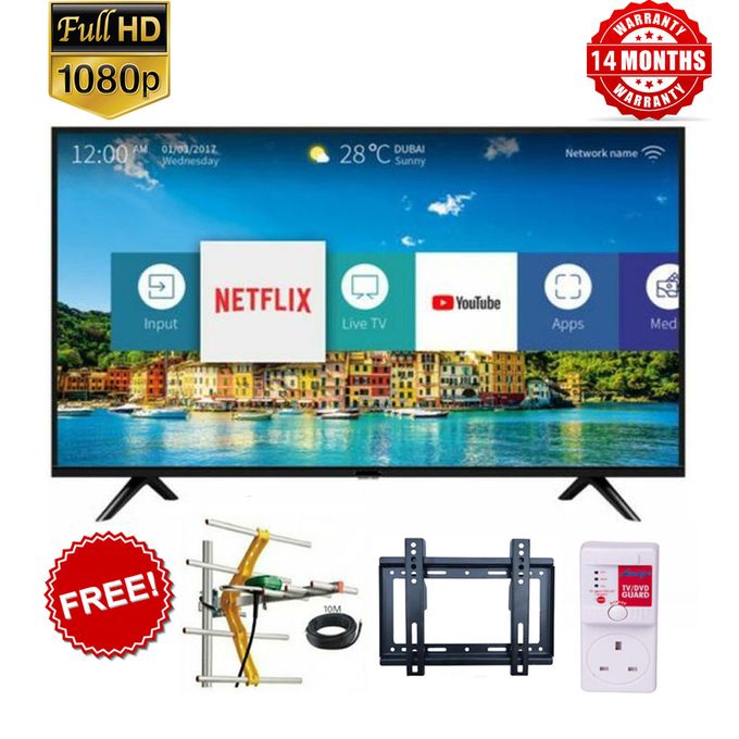 SOLARMAX 43" INCHES SMART ANDROID  FRAMELESS TV-FREE TO AIR CHANNELS-USB/HDMI-INBUILD WIFI, NETFLIX, YOUTUBE, BLUETOOTH+FREE GIFTS