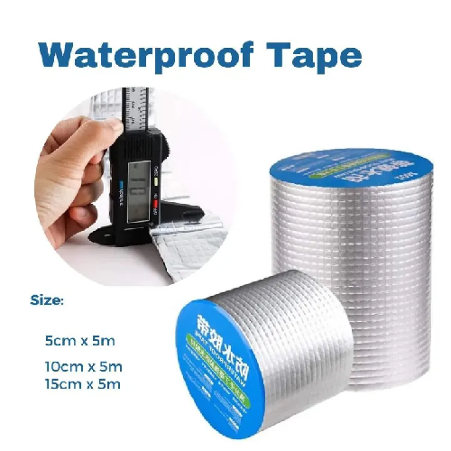 STRONG Butyl Tape Waterproof Tape Aluminum Foil Tape Sealan Tape 50mm x 2.5m, for RV Repair, Window, Silicone, Boat and Pipe Sealing, Glass & EDPM Rubber Roof Patching