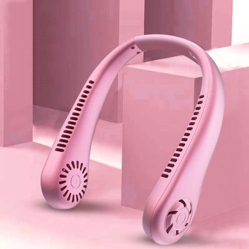FlexiCool Neck Fan – Versatile & Foldable Personal Cooling Device-Pink