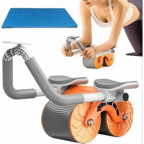 Ab Wheel, Ab Abdominal Exercise Roller With Extra Thick Knee Pad Mat, Automatic Rebound Abdominal Wheel For Core And Abdominal Strength Training, Home Gym Handy Workout Equipment