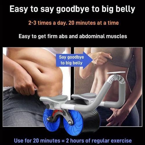 Ab Wheel, Ab Abdominal Exercise Roller With Extra Thick Knee Pad Mat, Automatic Rebound Abdominal Wheel For Core And Abdominal Strength Training, Home Gym Handy Workout Equipment