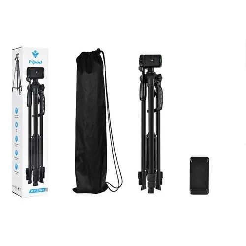 Heavy Duty 3366 Phone/SLR Camera Tripod Stand Max Height 1.4M TRIPOD STAND FOR MOBILE PHONES & CAMERA WITH CLIP.