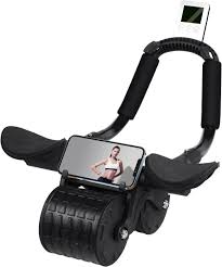 Ab Wheel, Ab Abdominal Exercise Roller With Extra Thick Knee Pad Mat, Automatic Rebound Abdominal Wheel For Core And Abdominal Strength Training, Home Gym Handy Workout Equipment