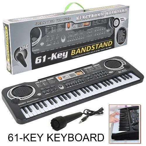 61 Keys Keyboard Kids Electronic Digital Piano + Microphone