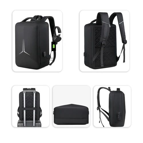 Travel Hard Shell Business Backpack School Bags Pack Waterproof Unisex Laptop Anti-Theft Laptop Backpack With USB Port